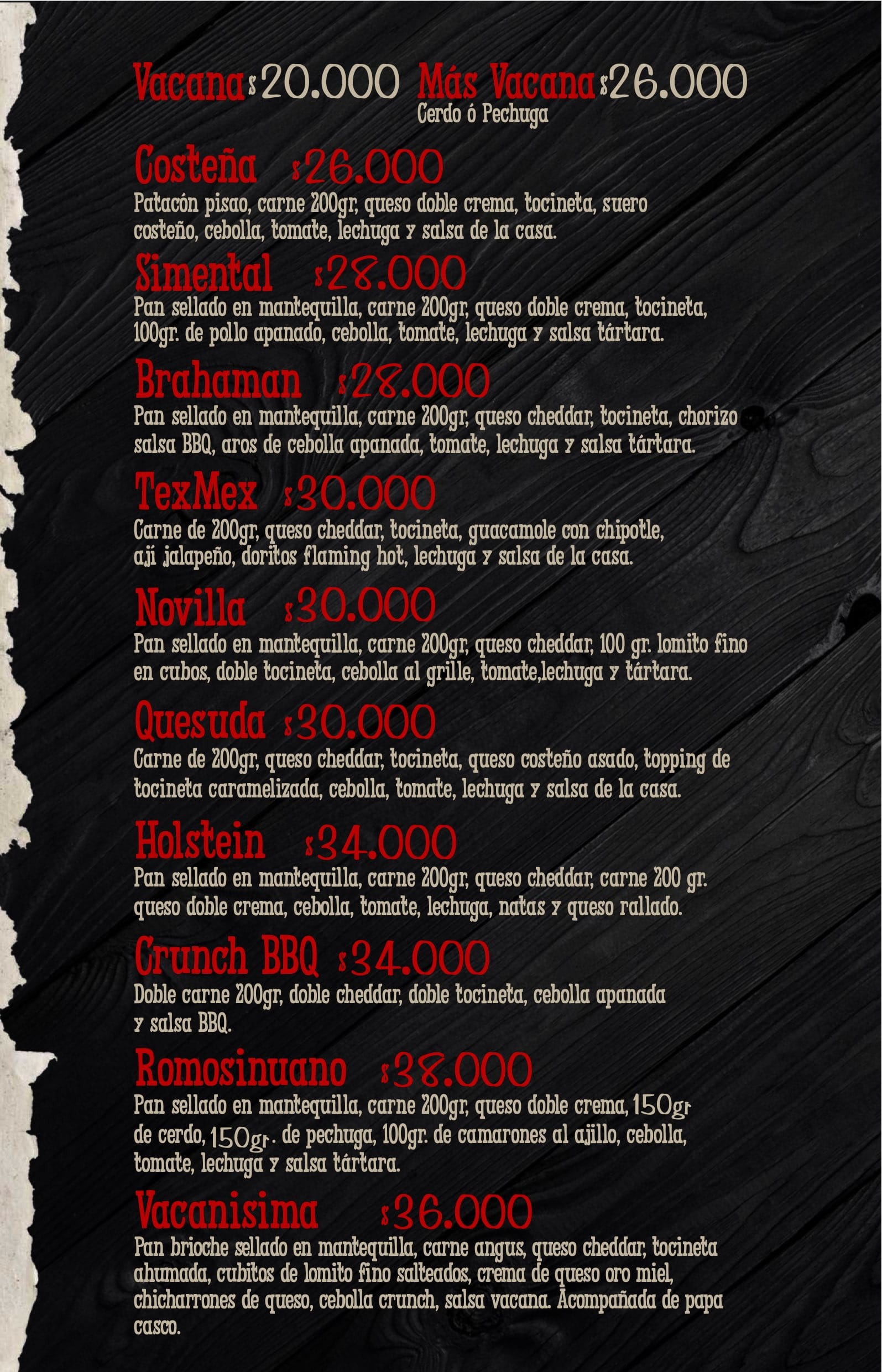 Carta Vacanos